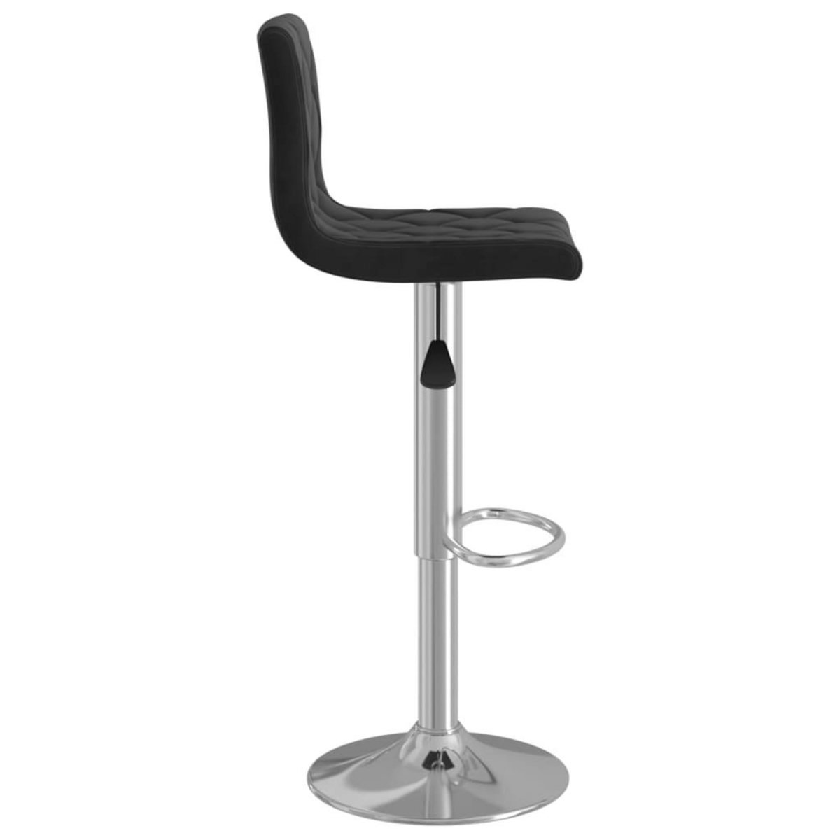 VIDAXL Tabourets de bar lot de 2 noir velours
