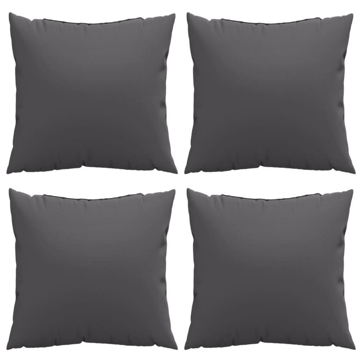 VIDAXL Coussins de canape lot de 4 anthracite 60x60 cm tissu
