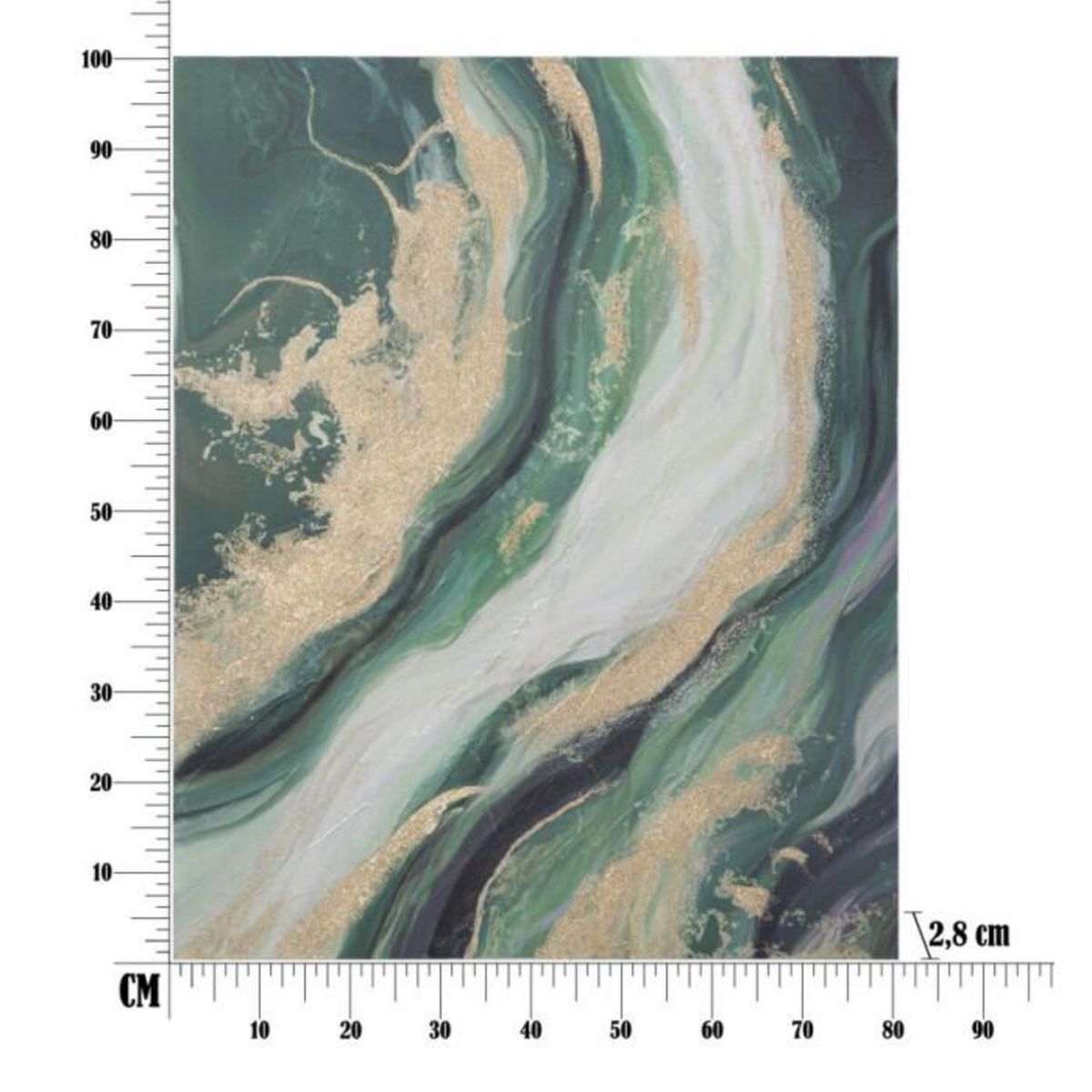 Paris Prix Toile Peinture Déco  Greenery  80x100cm Multicolore