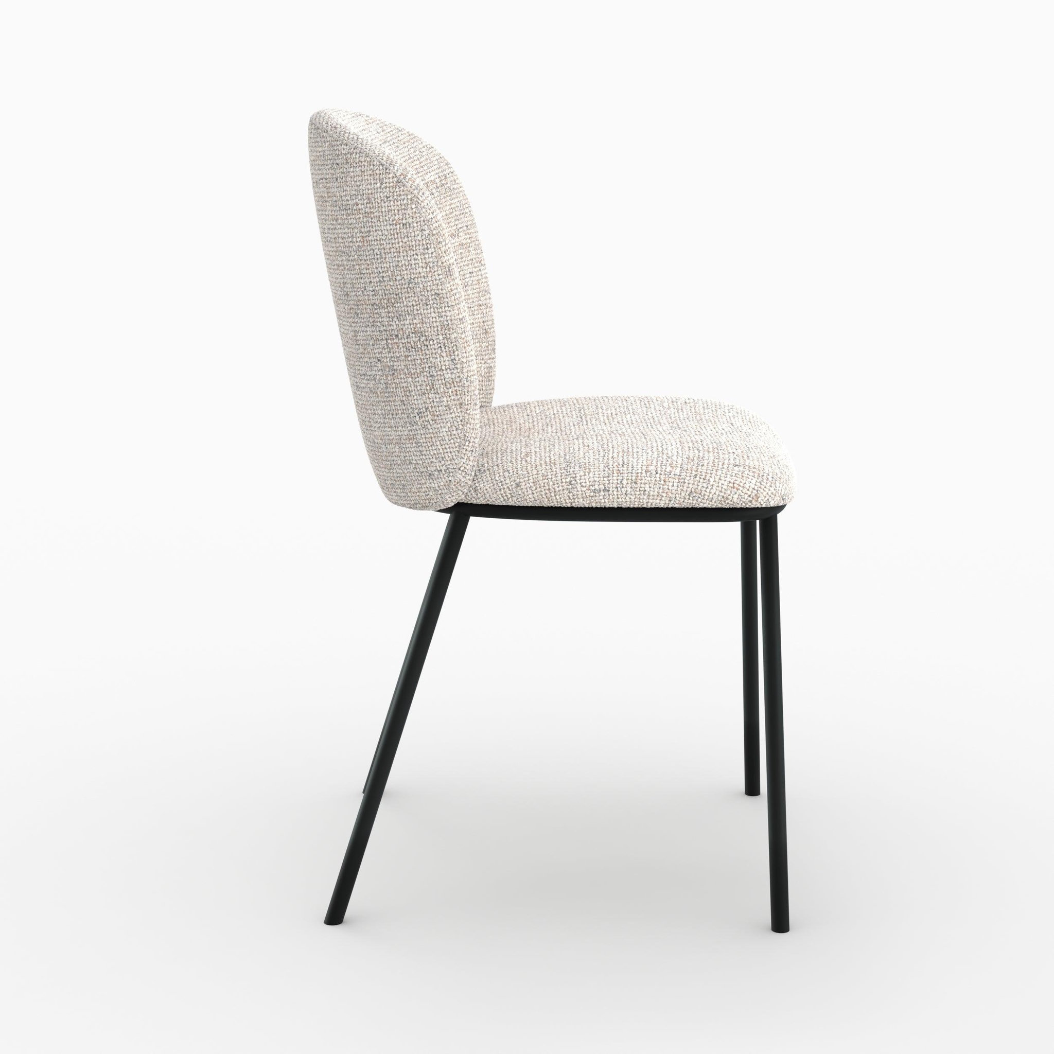 Voir la diapositive 6 : MAISON PAVANE Lot de 2 chaises en tissu beige chiné-adèle