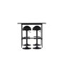 Voir la diapositive 4 : Paris Prix Ensemble Table de Bar & 4 Tabourets  Rax & Adesto  120cm Noir