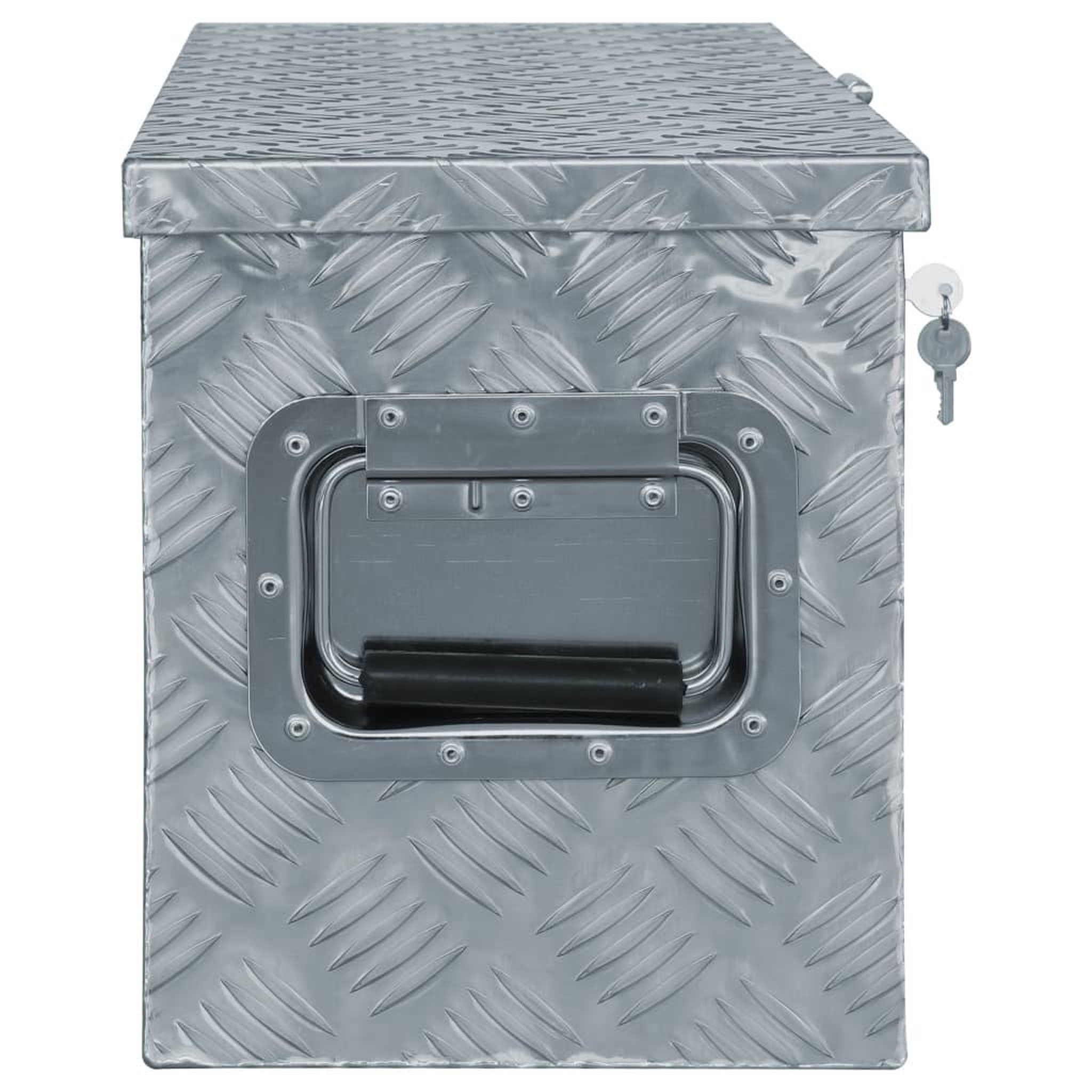Voir la diapositive 2 : VIDAXL Boîte en aluminium 76,5 x 26,5 x 33 cm Argente