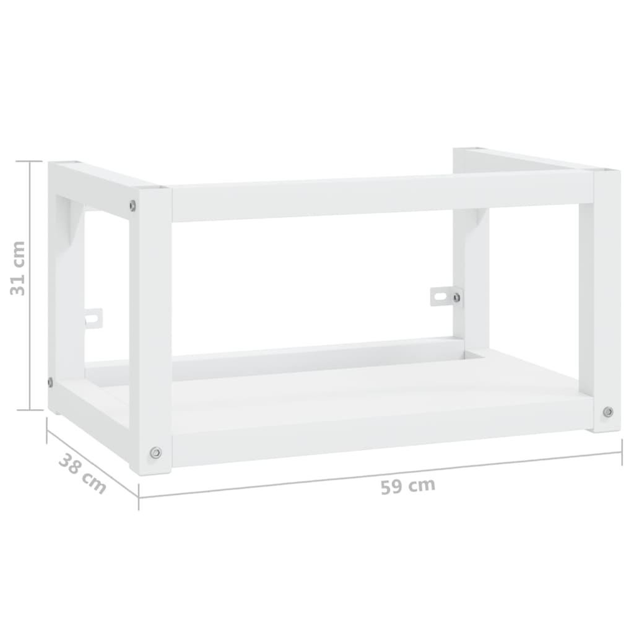Voir la diapositive 6 : VIDAXL Cadre de lavabo de salle de bain mural Blanc 59x38x31 cm Fer