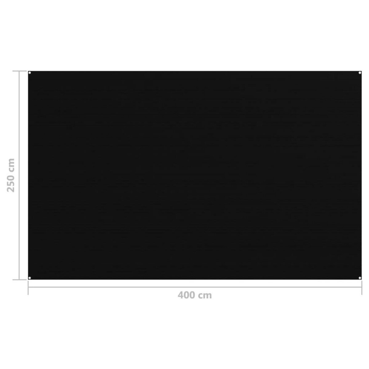 VIDAXL Tapis de tente 250x400 cm Noir
