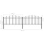 Voir la diapositive 6 : VIDAXL Cloture de jardin a dessus en lance Acier (0,5-0,75)x3,4 m Noir