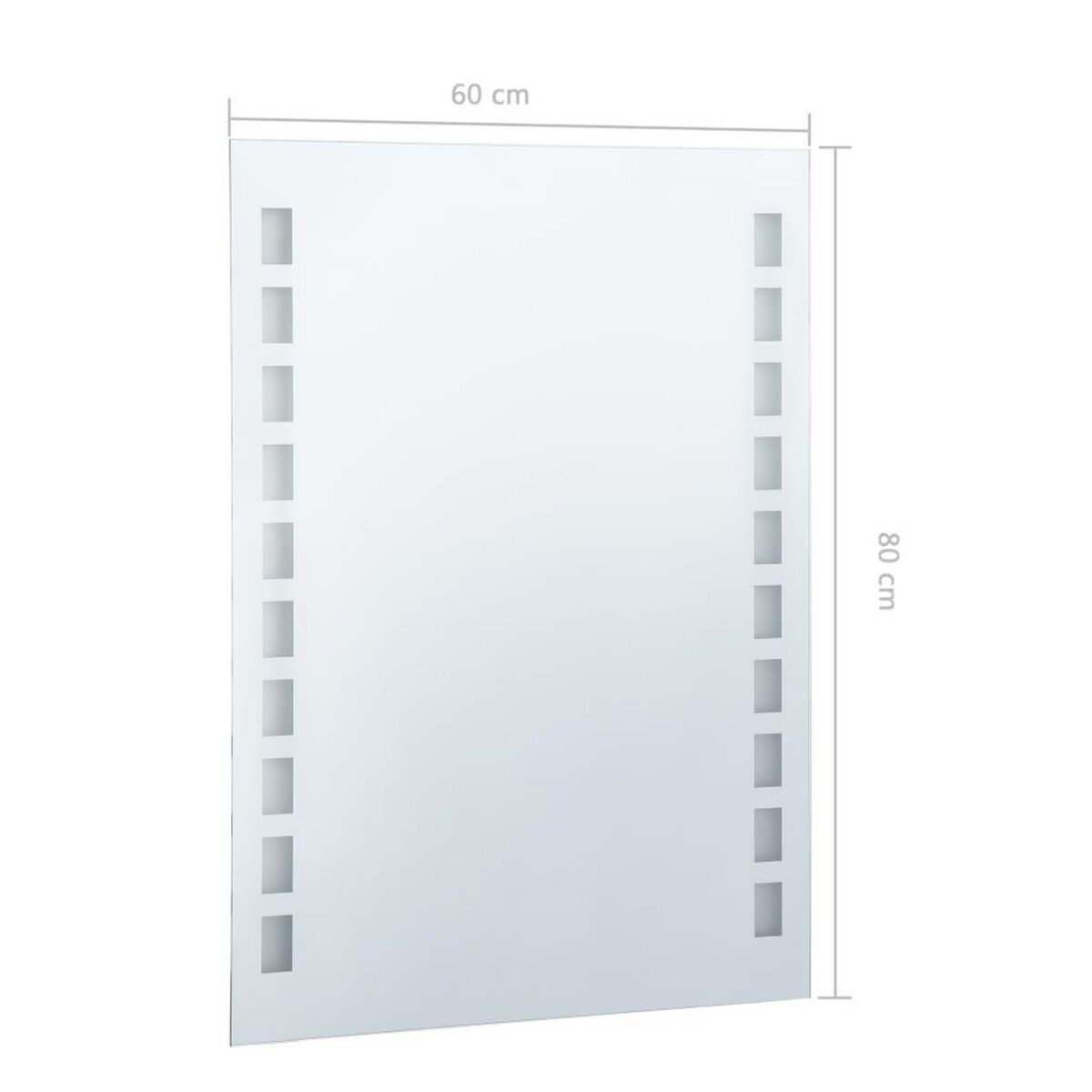 VIDAXL Miroir mural a LED pour salle de bains 60x80 cm