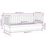 Voir la diapositive 6 : VIDAXL Lit de jour sans matelas marron miel 90x200 cm bois pin massif