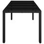 Voir la diapositive 4 : VIDAXL Table de jardin dessus en verre Noir 190x90x75cm Resine tressee