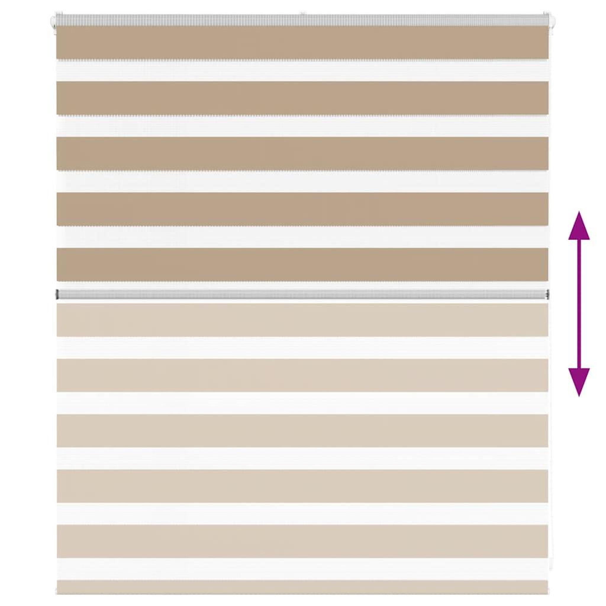 Voir la diapositive 5 : VIDAXL Store zebre marron sable largeur du tissu 120,9 cm polyester