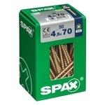 CENTRALE BRICO Lot de 50 vis acier tête fraisée pozidriv SPAX, Diam.4.5 mm x L.70 mm