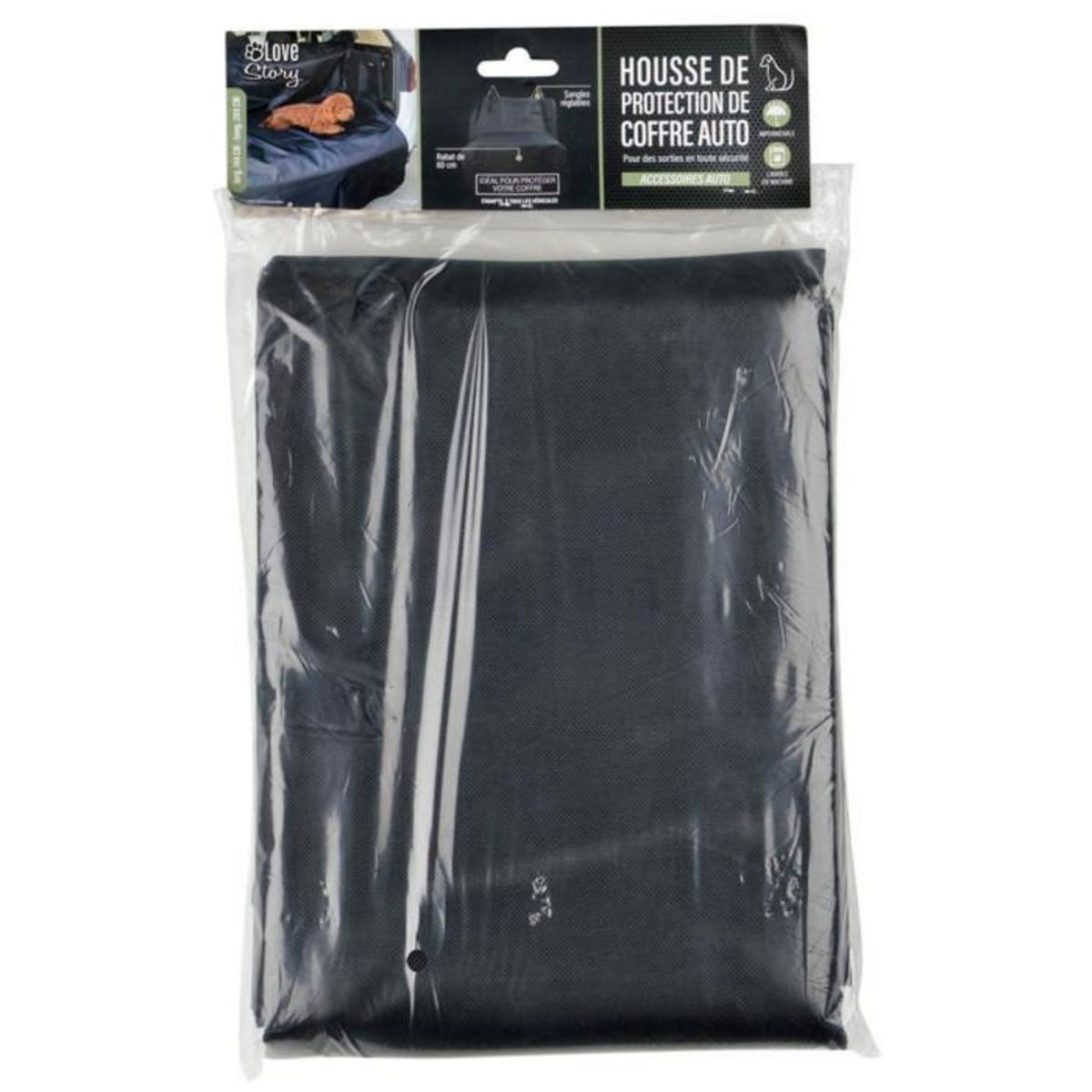 Paris Prix Housse de Protection pour Chien  Auto  204cm Noir