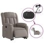 Voir la diapositive 5 : VIDAXL Fauteuil inclinable electrique taupe tissu