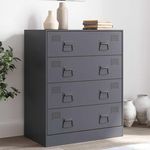 VIDAXL Buffet anthracite 67x39x83 cm acier