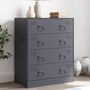 Voir la diapositive 1 : VIDAXL Buffet anthracite 67x39x83 cm acier