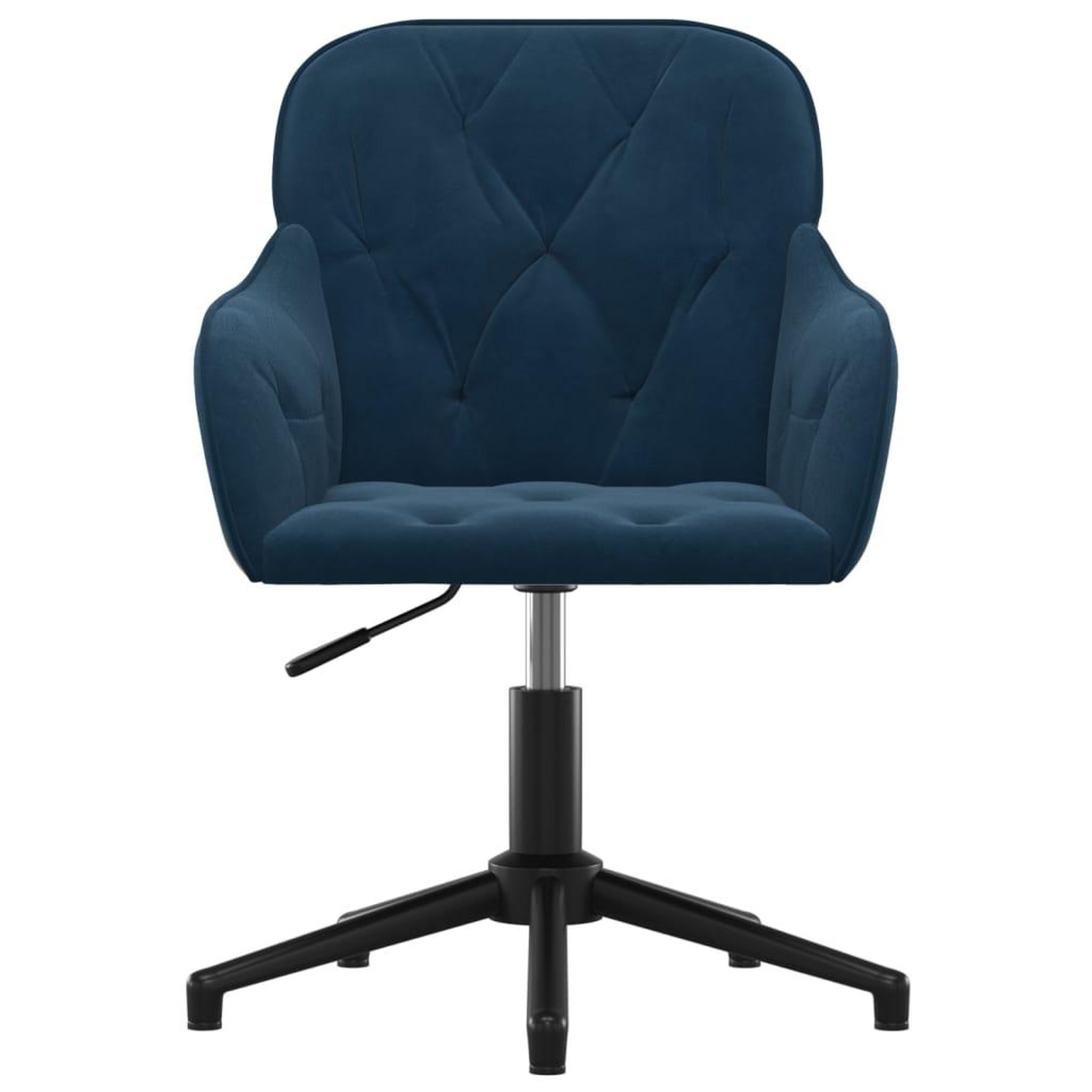 Voir la diapositive 3 : VIDAXL Chaise pivotante de bureau Bleu Velours