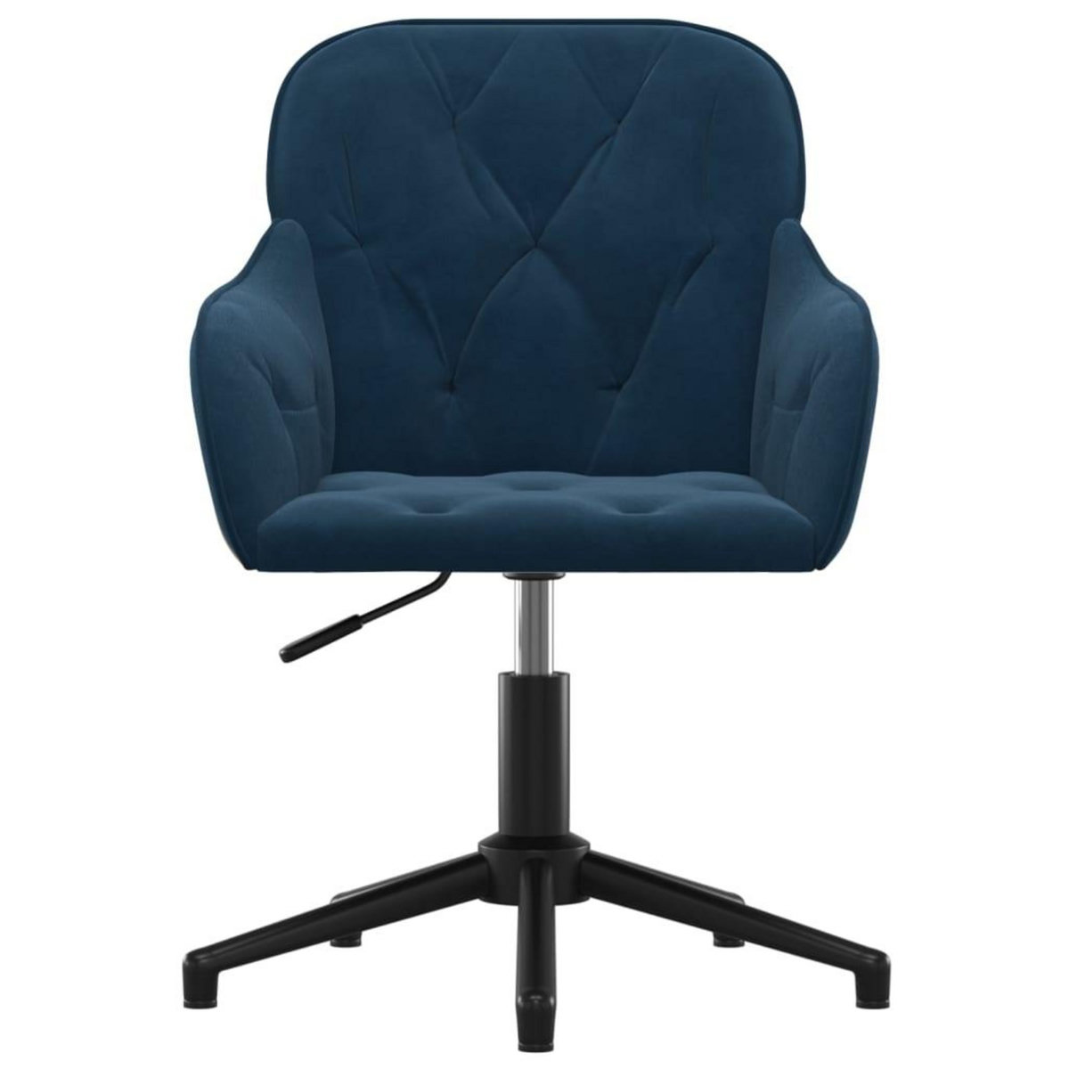 VIDAXL Chaise pivotante de bureau Bleu Velours