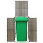 Voir la diapositive 2 : VIDAXL Abri pour poubelle Gris 70x80x117 cm Resine tressee