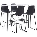 VIDAXL Ensemble de bar 5 pcs Plastique Noir