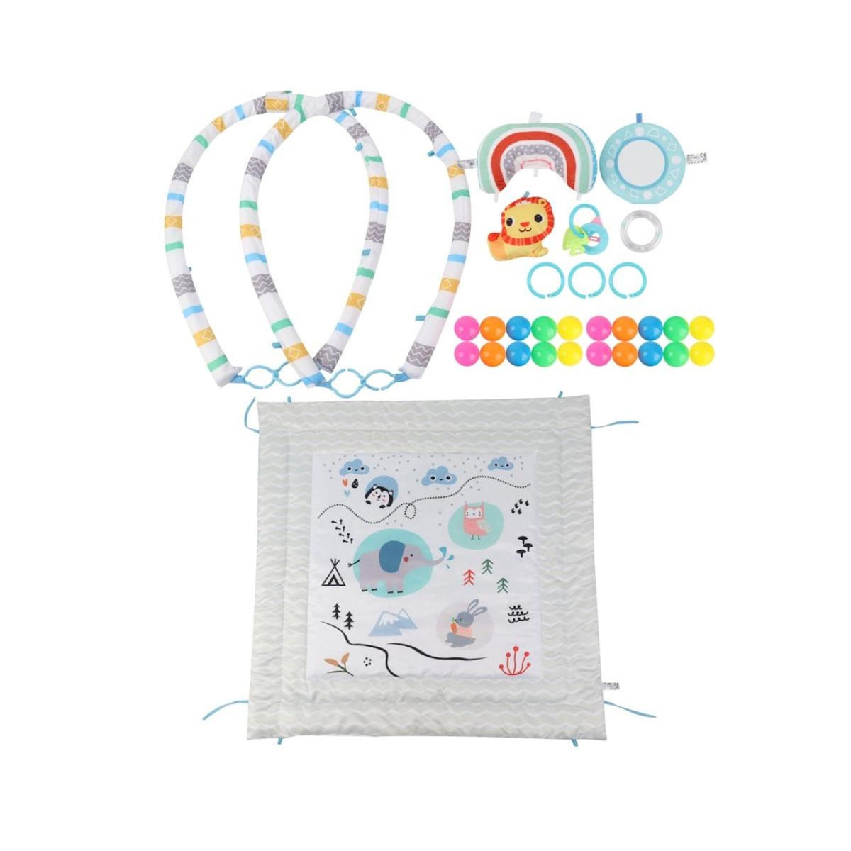 MILLY MALLY Tapis éducatif 2-en-1 TinyMini Amusement à la montagne