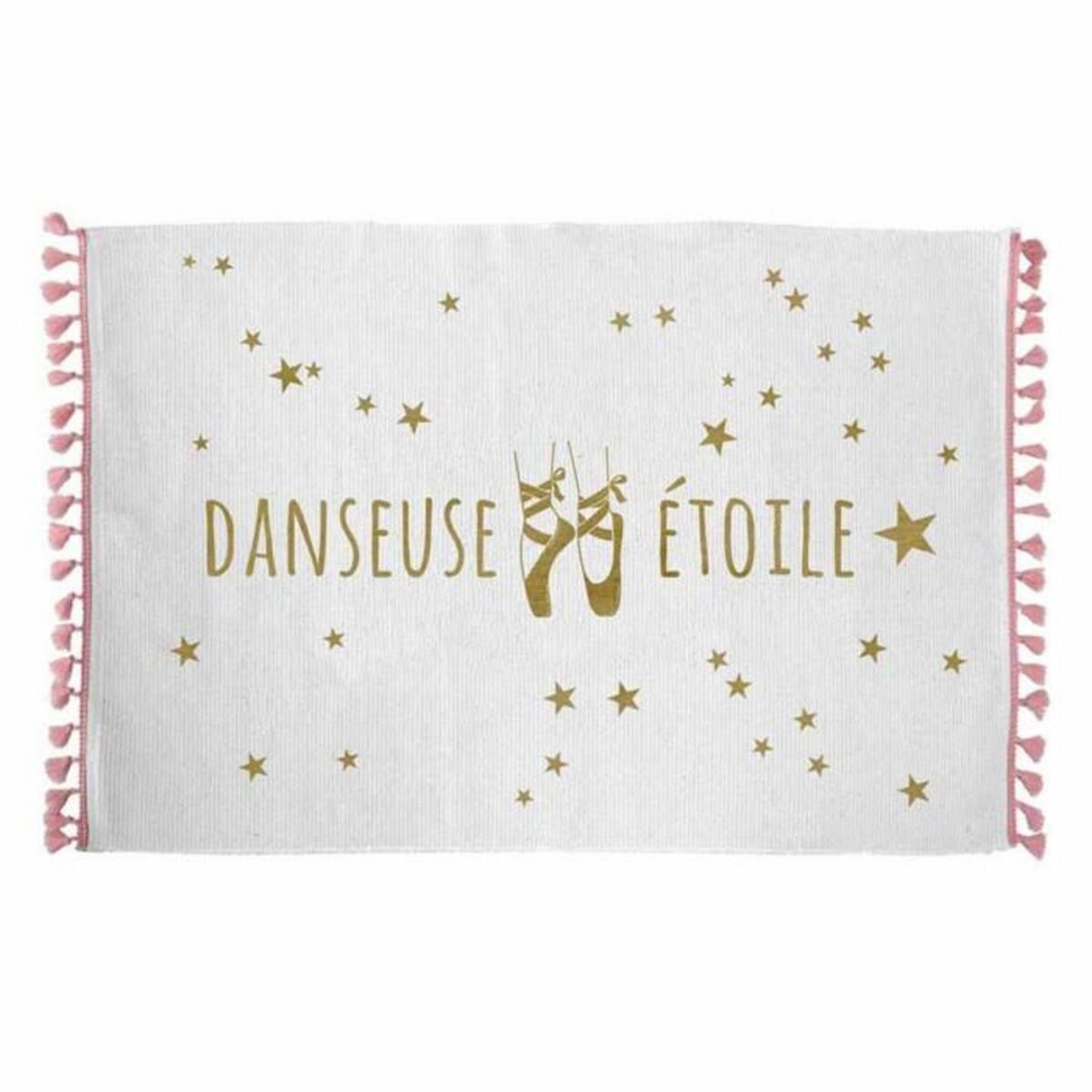 Paris Prix Tapis Enfant  Danseuse Étoile  50x80cm Blanc