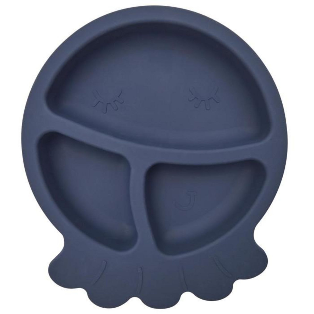 Paris Prix Assiette Bébé en Silicone  Pieuvre  23cm Bleu