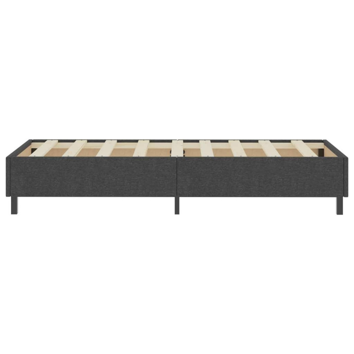VIDAXL Sommier a lattes de lit Gris fonce Tissu 80x200 cm