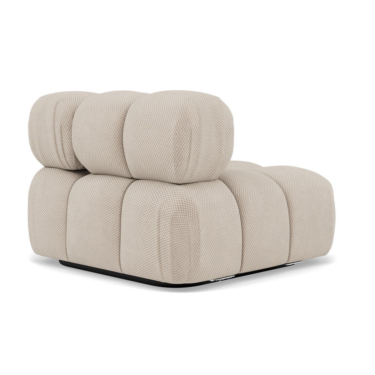 LISA DESIGN Ruby - module d'assise d'angle gauche en velours texturé