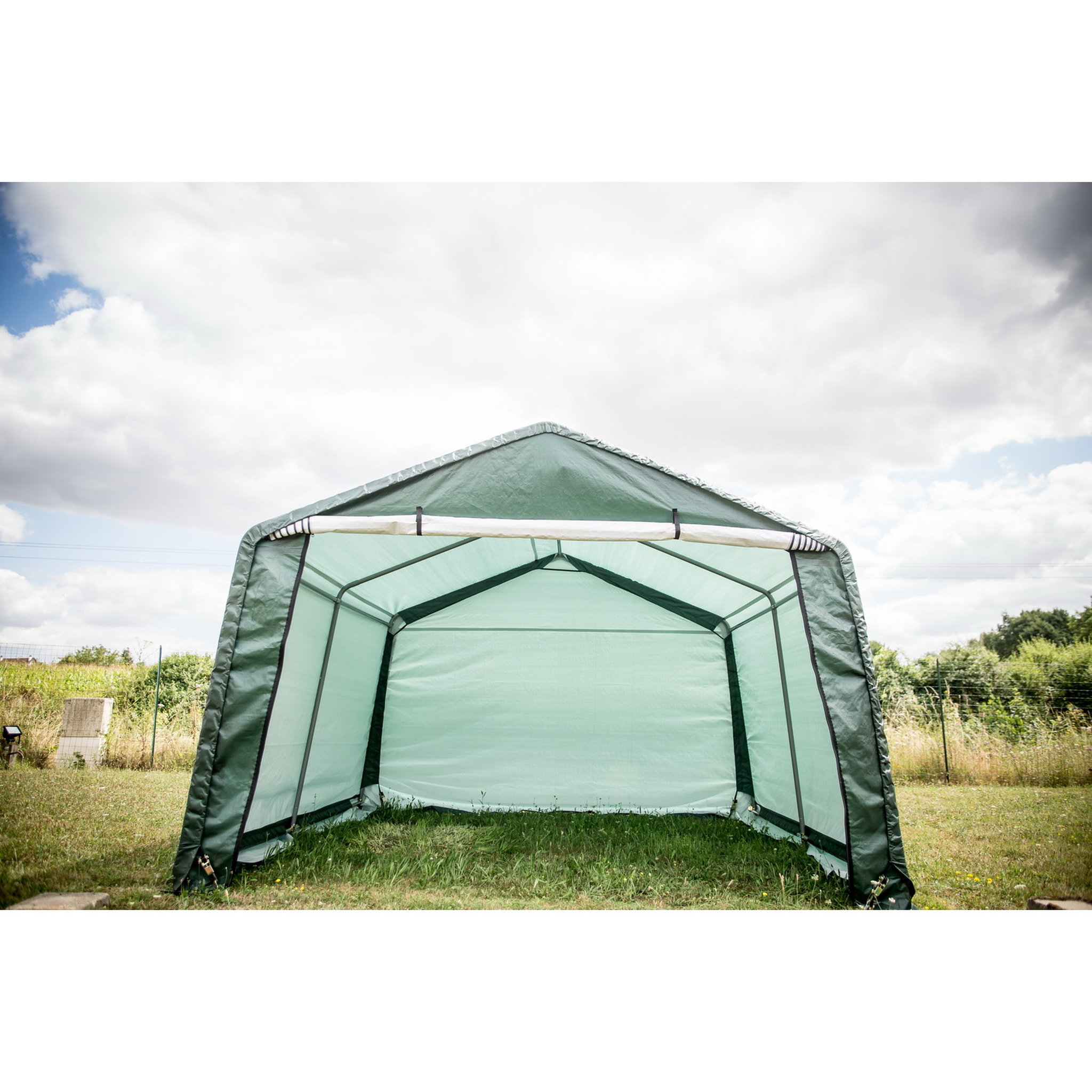 Voir la diapositive 3 : Habrita Abri de jardin toile - 13,3m²