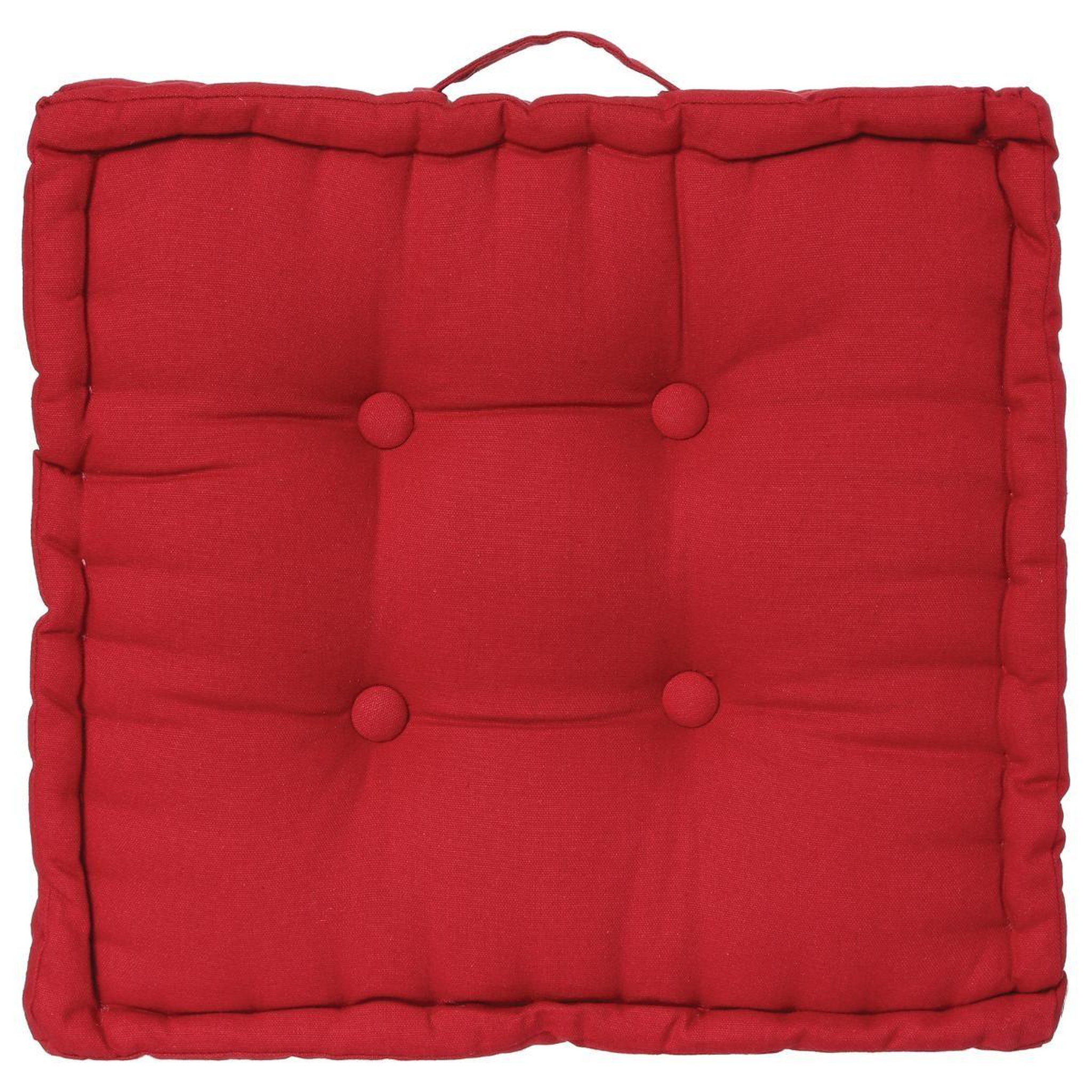 ATMOSPHERA Coussin de sol  dorian  40x40cm rouge