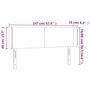 Voir la diapositive 6 : VIDAXL Tete de lit a LED Noir 147x16x78/88 cm Similicuir