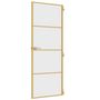 Voir la diapositive 5 : VIDAXL Porte interieure mince dore 76x201,5 cm verre trempe aluminium