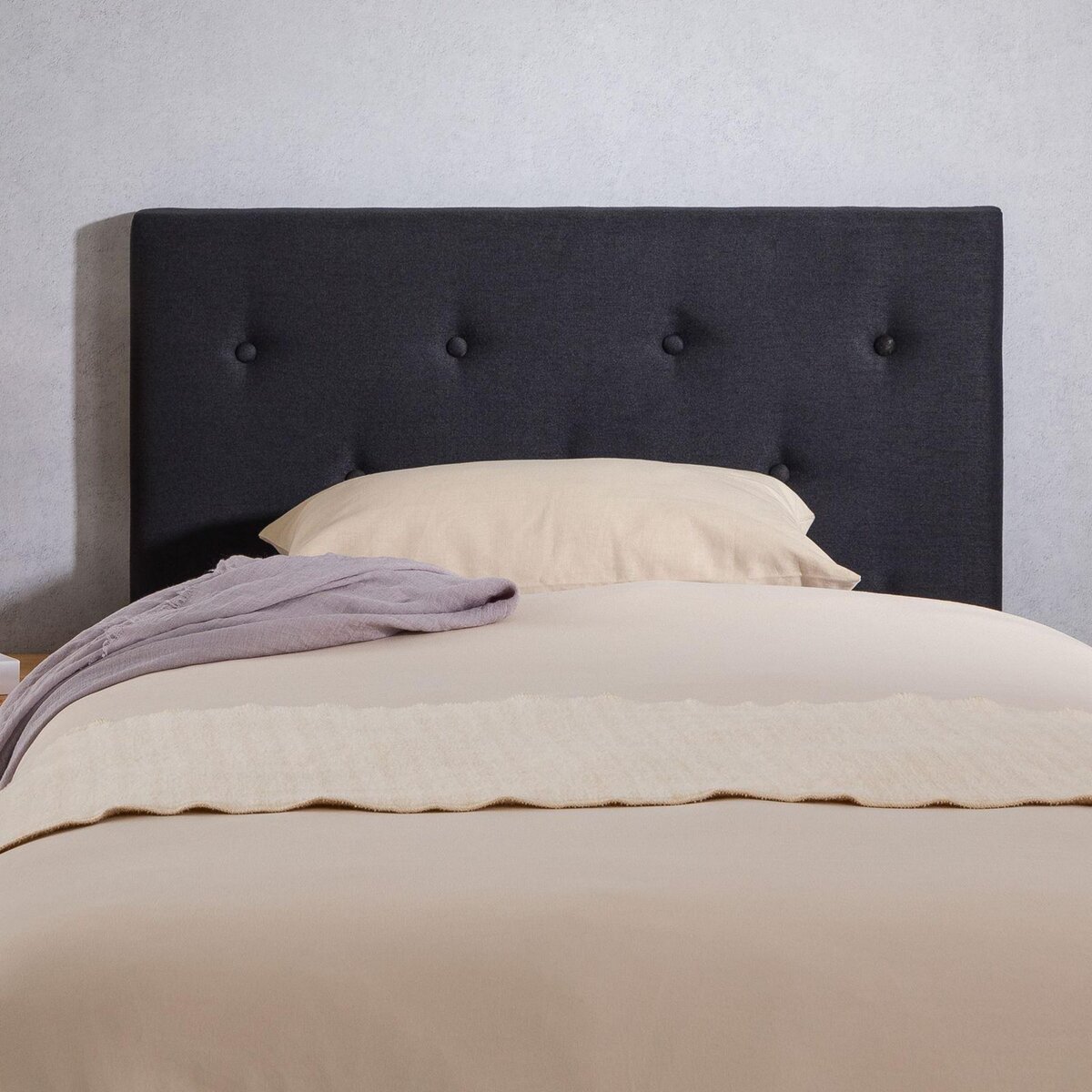 IDIMEX Tête de lit MAVELI 90 capitonnée sur pieds, en tissu