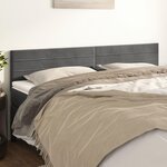 VIDAXL Tetes de lit 2 pcs Gris fonce 90x5x78/88 cm Velours