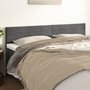 Voir la diapositive 1 : VIDAXL Tetes de lit 2 pcs Gris fonce 90x5x78/88 cm Velours