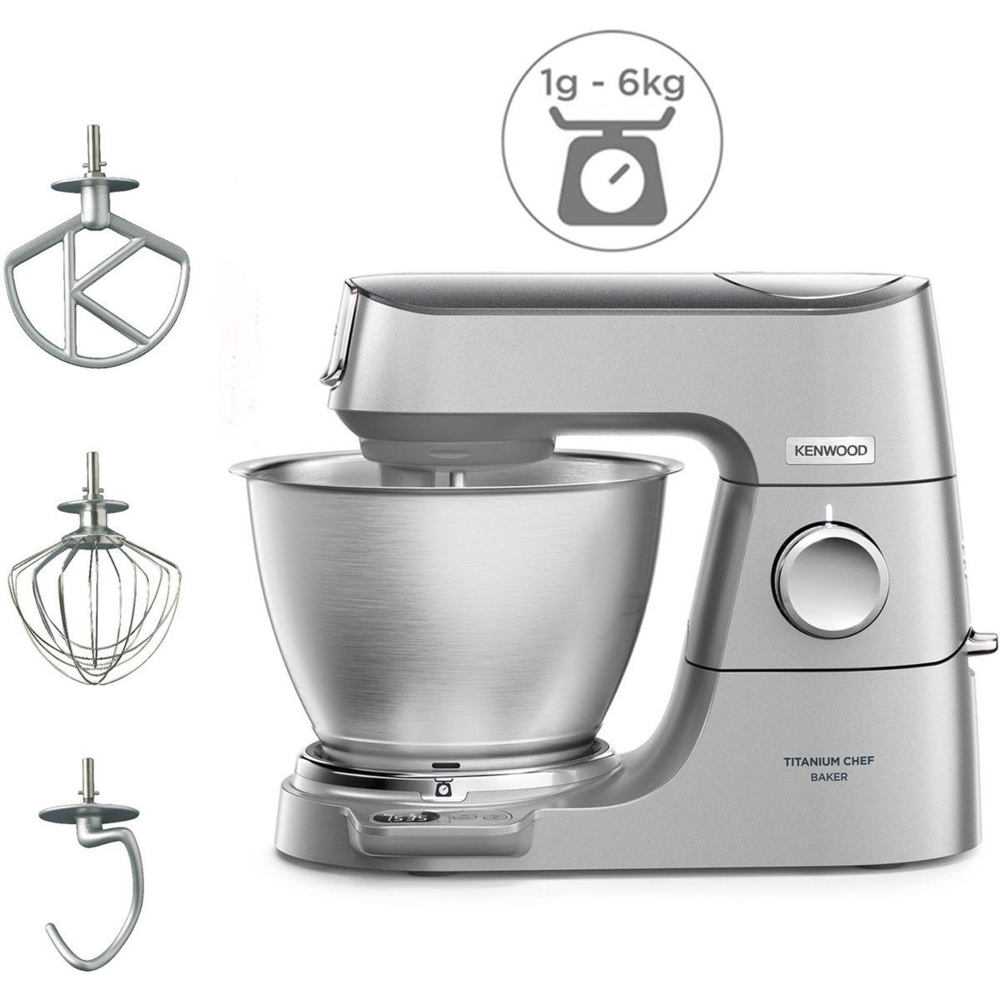 KENWOOD Robot pâtissier KVC65.001SI Titanium Chef Baker
