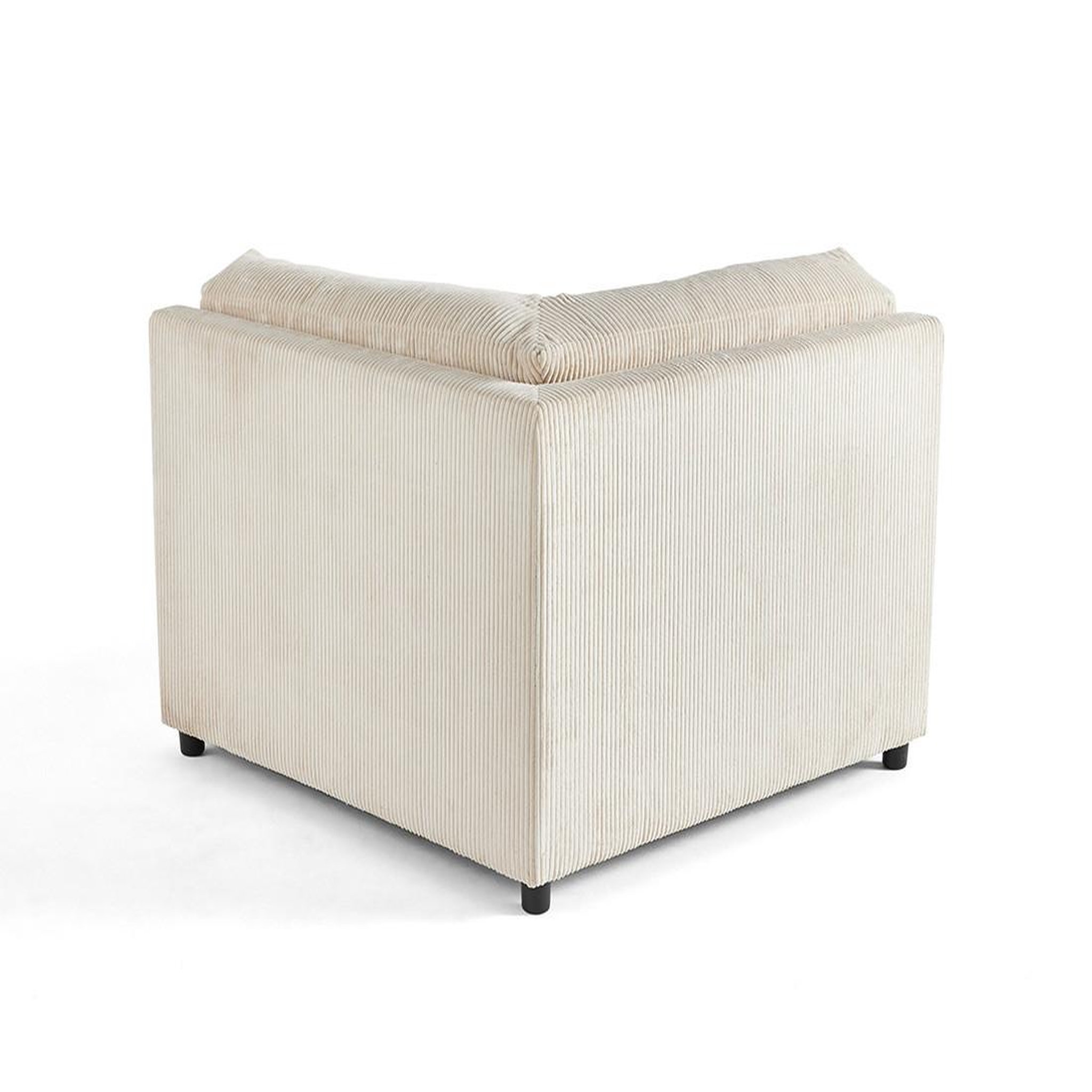 Voir la diapositive 4 : BEST MOBILIER Garance - module d'assise d'angle réversible - en velours côtelé