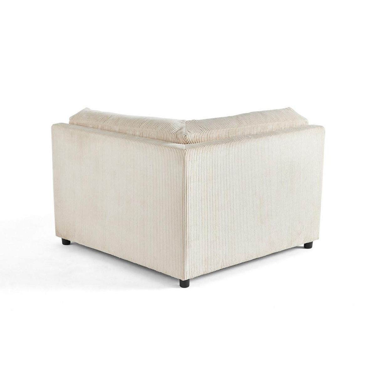 LISA DESIGN Garance - module d'assise d'angle réversible - en velours côtelé