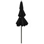 Voir la diapositive 4 : VIDAXL Parasol de jardin a 3 niveaux avec mat en aluminium noir 2,5 m