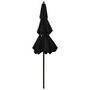 Voir la diapositive 4 : VIDAXL Parasol de jardin a 3 niveaux avec mat en aluminium noir 2,5 m