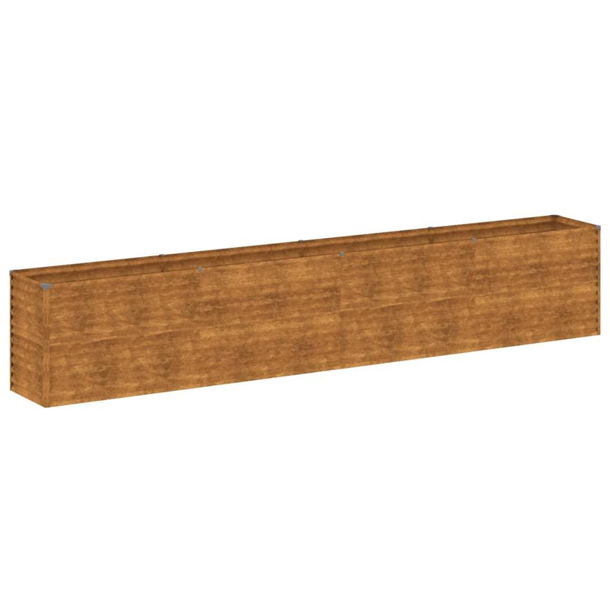 Voir la diapositive 2 : VIDAXL Lit sureleve de jardin 385x50x69 cm acier corten