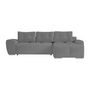 Voir la diapositive 1 : LOUNGITUDE Canapé d'angle convertible CABELLO en tissu gris - LOUNGITUDE - Angle Droit - Occasionnel - 140 x 210 cm