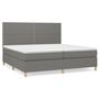 Voir la diapositive 2 : VIDAXL Sommier a lattes de lit avec matelas Gris fonce 200x200cm Tissu