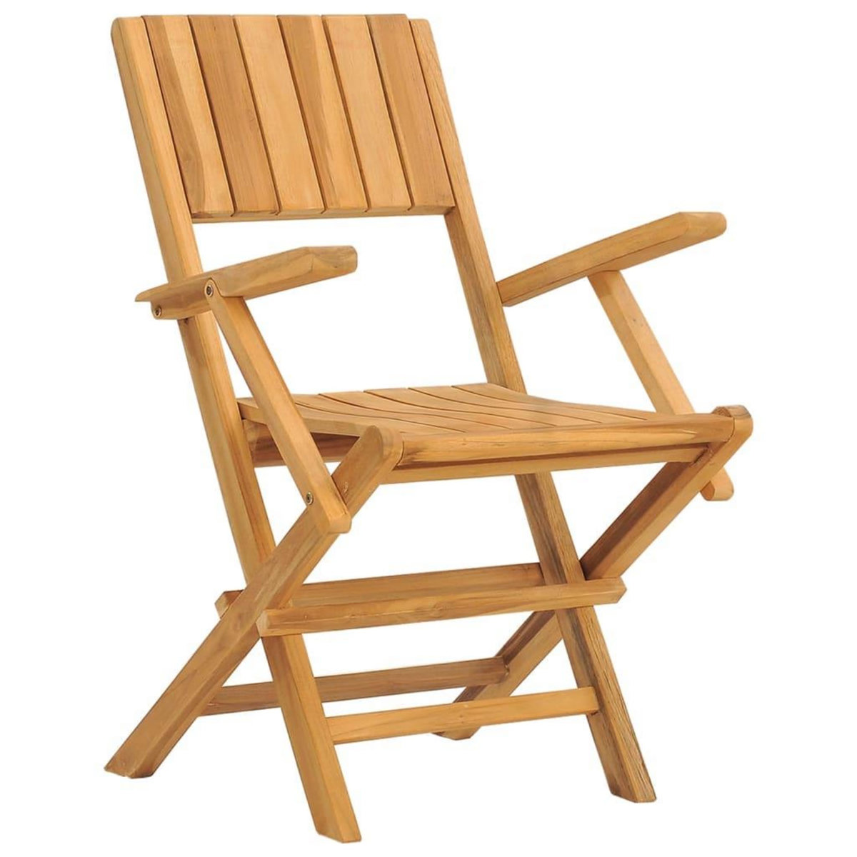 VIDAXL Chaises de jardin pliantes lot de 6 55x61x90cm bois massif teck