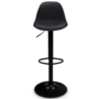 Voir la diapositive 3 : ID MARKET Lot de 2 tabourets de bar KARL design noir pied noir