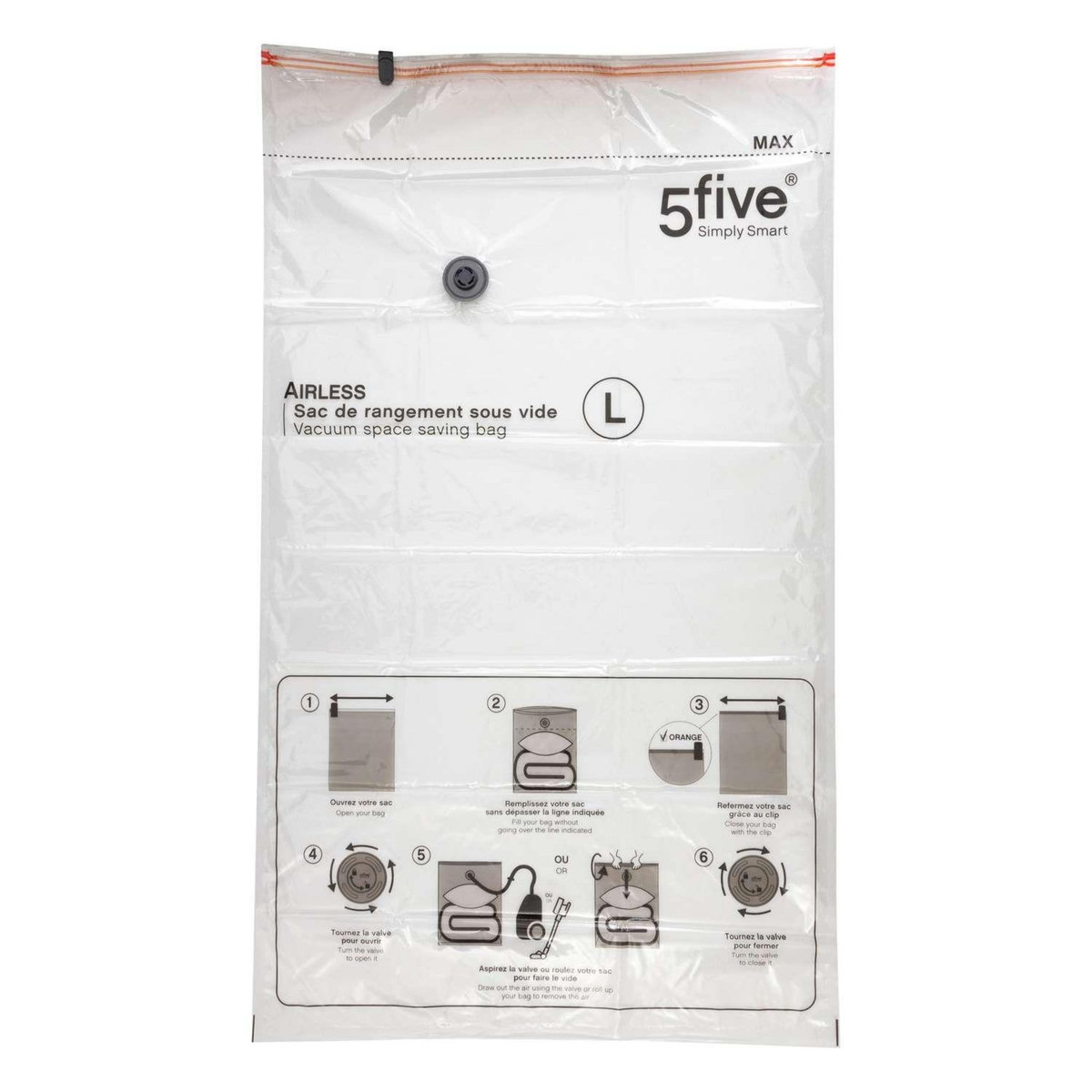 FIVE Housse de rangement sous-vide Taille L