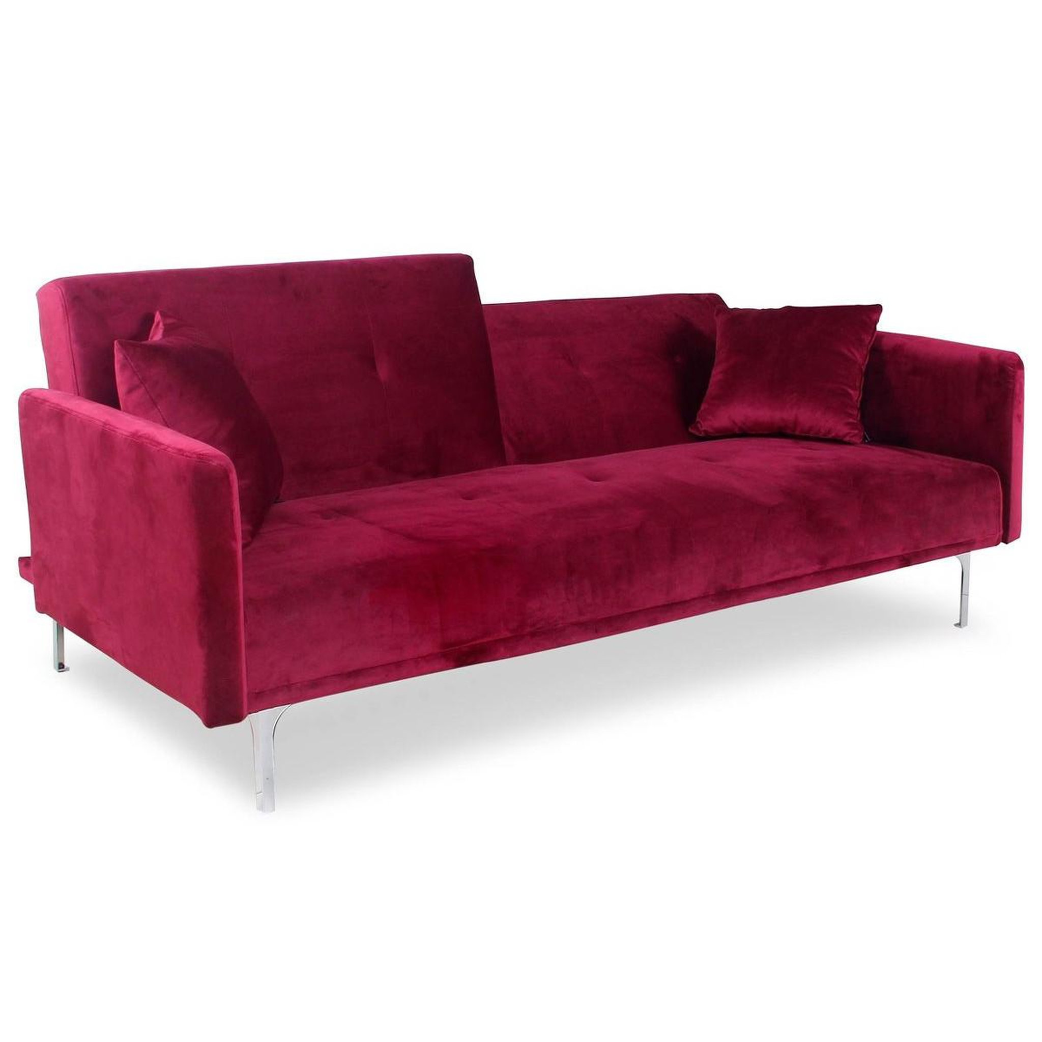 Voir la diapositive 4 : Paris Prix Canapé convertible 3 places  lacla  191cm rouge
