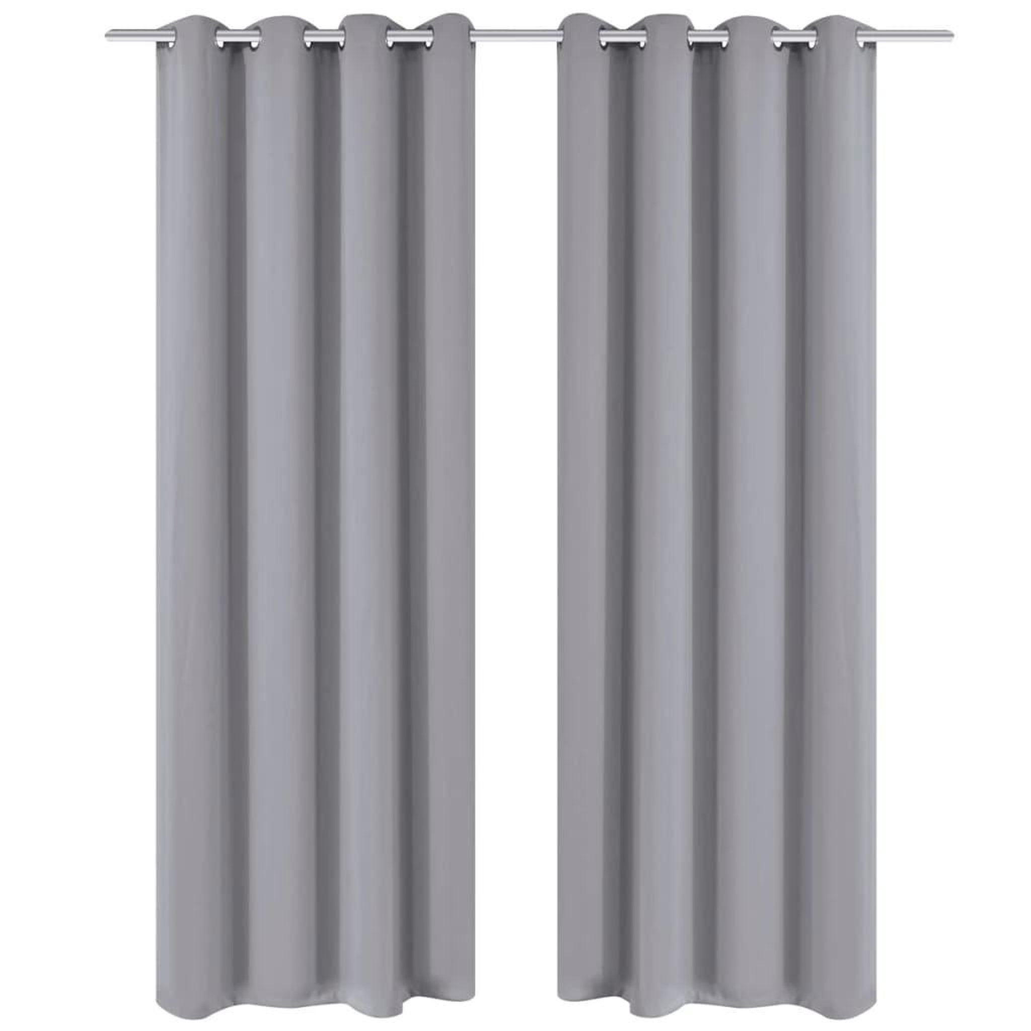 Voir la diapositive 1 : VIDAXL Rideau occultant 2 pcs avec œillets metalliques 135x175 cm Gris