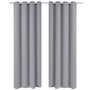 Voir la diapositive 1 : VIDAXL Rideau occultant 2 pcs avec œillets metalliques 135x175 cm Gris