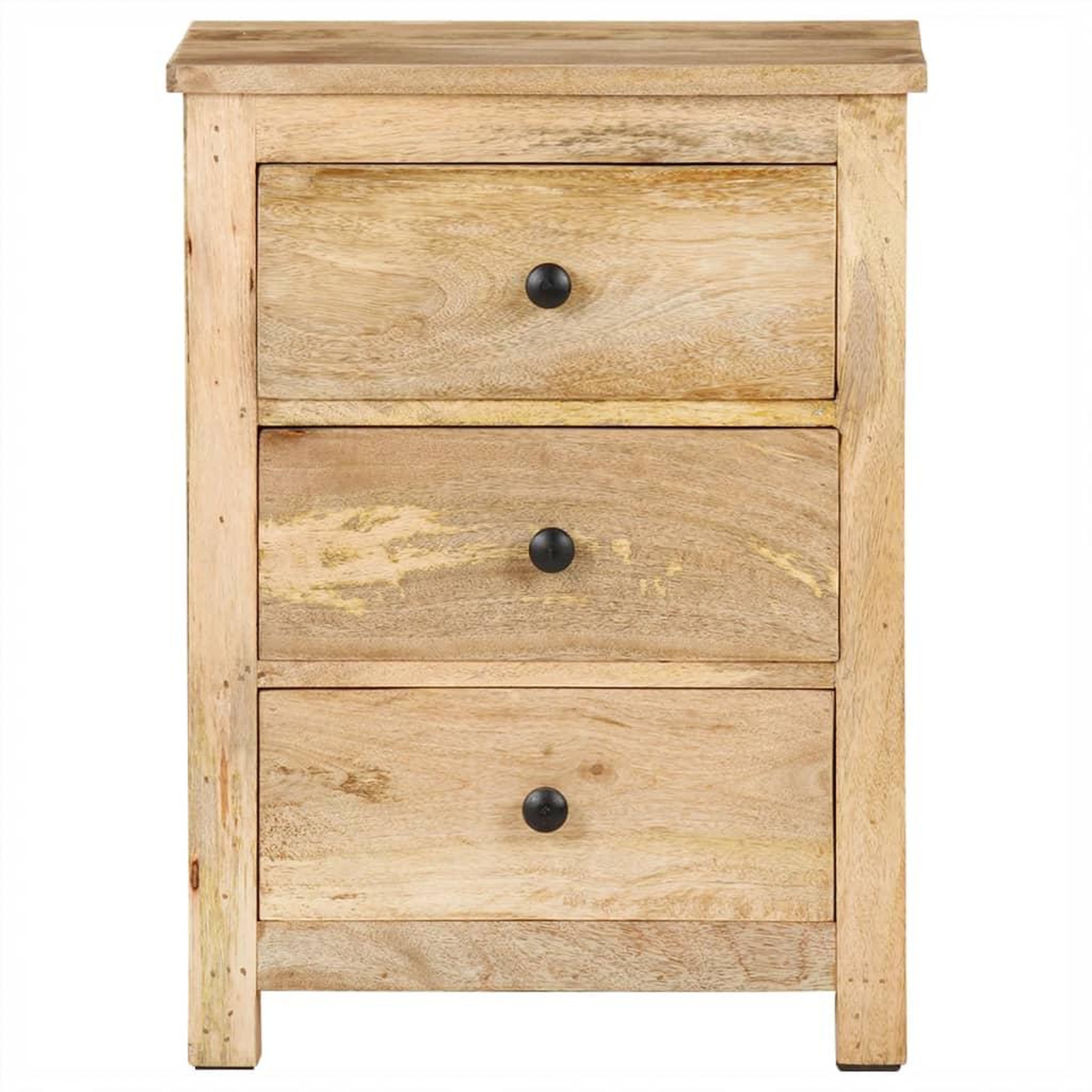 Voir la diapositive 2 : VIDAXL Table de chevet 45x35x60 cm Bois de manguier massif
