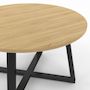 Voir la diapositive 5 : ID MARKET Table basse ronde SELMA 70 cm bois et noir